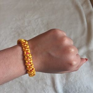 Yellow and Pink Bracelet